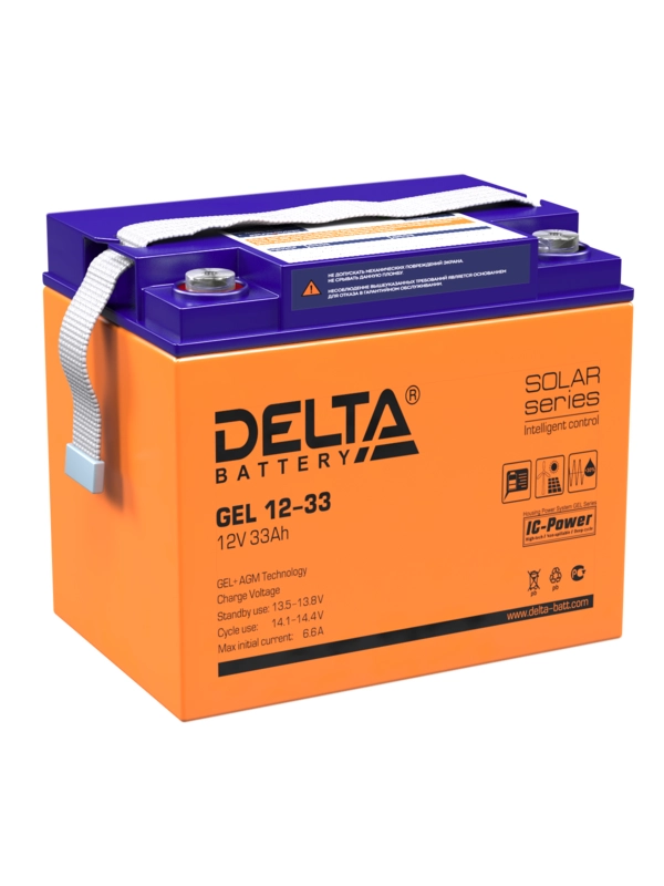 Аккумуляторная батарея Delta GEL (GEL AGM) GEL 12-33
