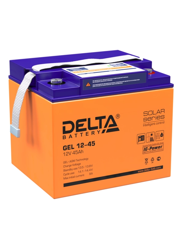 Аккумуляторная батарея Delta GEL (GEL AGM) GEL 12-45