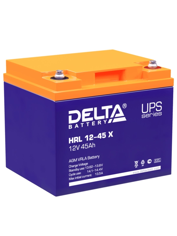 Аккумуляторная батарея Delta HRL (AGM) HRL 12-45 X