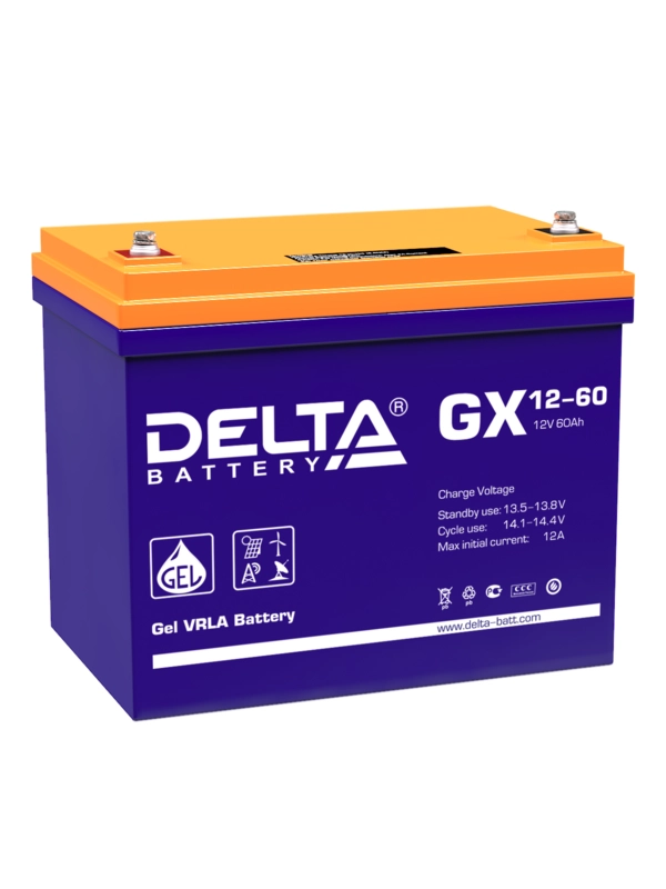 Аккумуляторная батарея DELTA GX (GEL AGM) GX 12-60