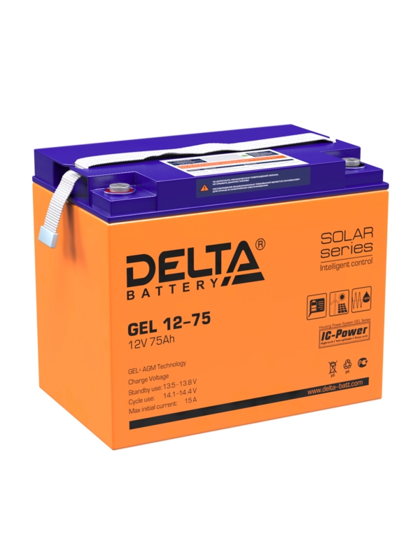 Аккумуляторная батарея Delta GEL (GEL AGM) GEL 12-75