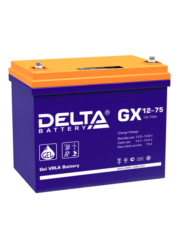 Аккумуляторная батарея DELTA GX (GEL AGM) GX 12-75