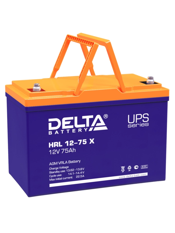 Аккумуляторная батарея Delta HRL (AGM) HRL 12-75 X